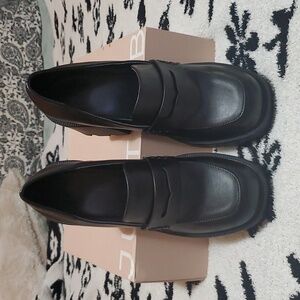 Justfab chunky platform heeled shoes.